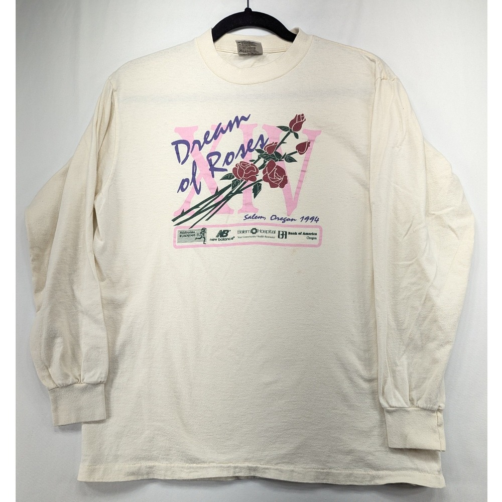 Vintage 1994 Oneita Dream of Roses XIV Salem Oregon Long Sleeve Shirt Medium